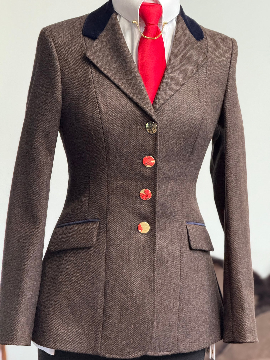 IN STOCK: IN STOCK TWEED PRINCESS CUT JACKET -062