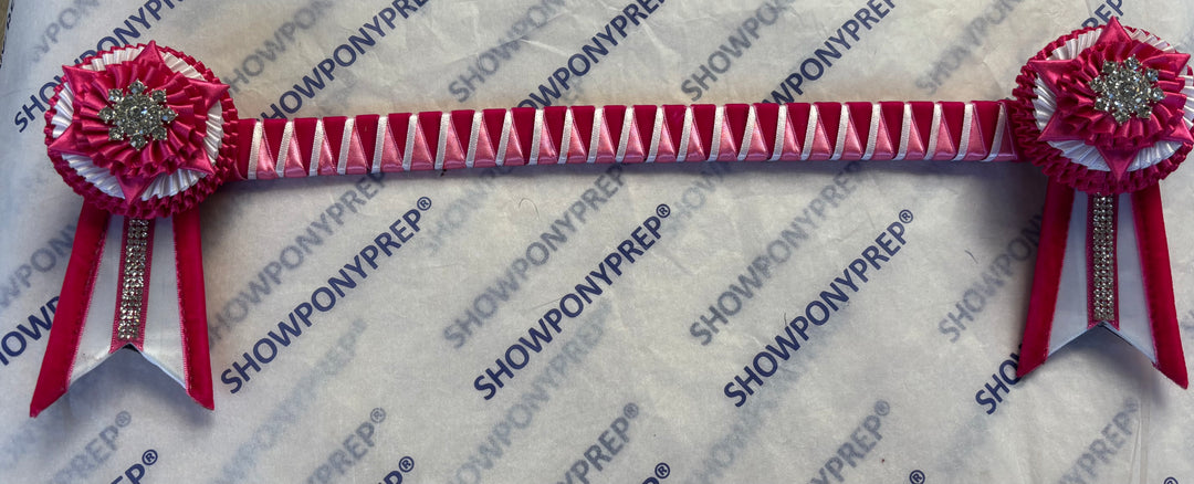 15.5" Pink and White Browband