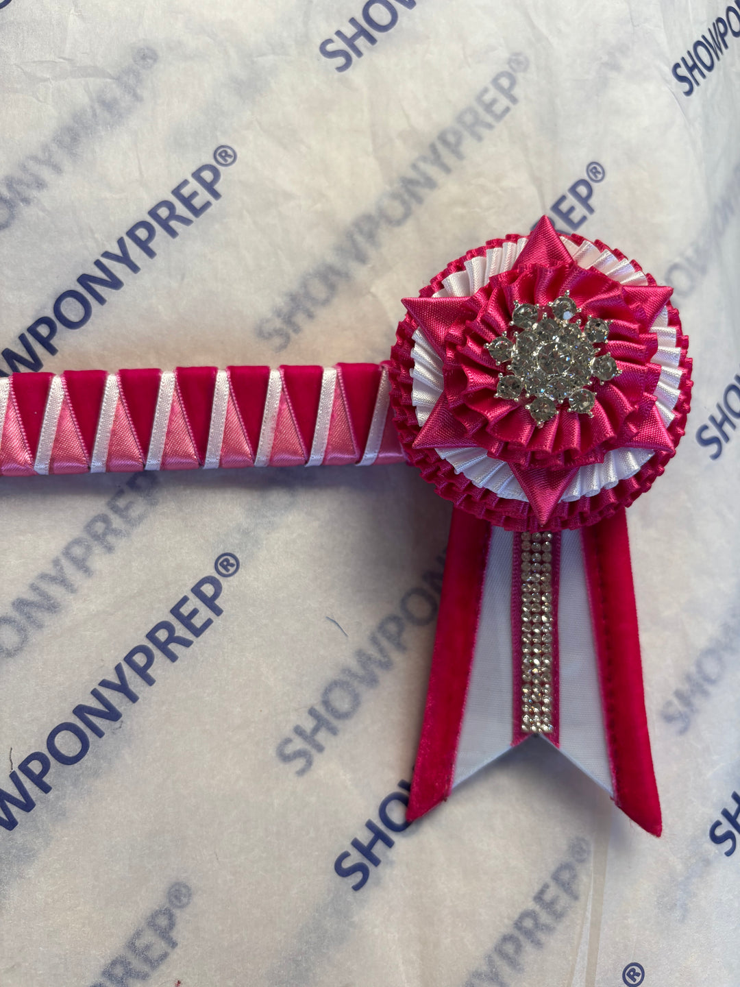 15.5" Pink and White Browband