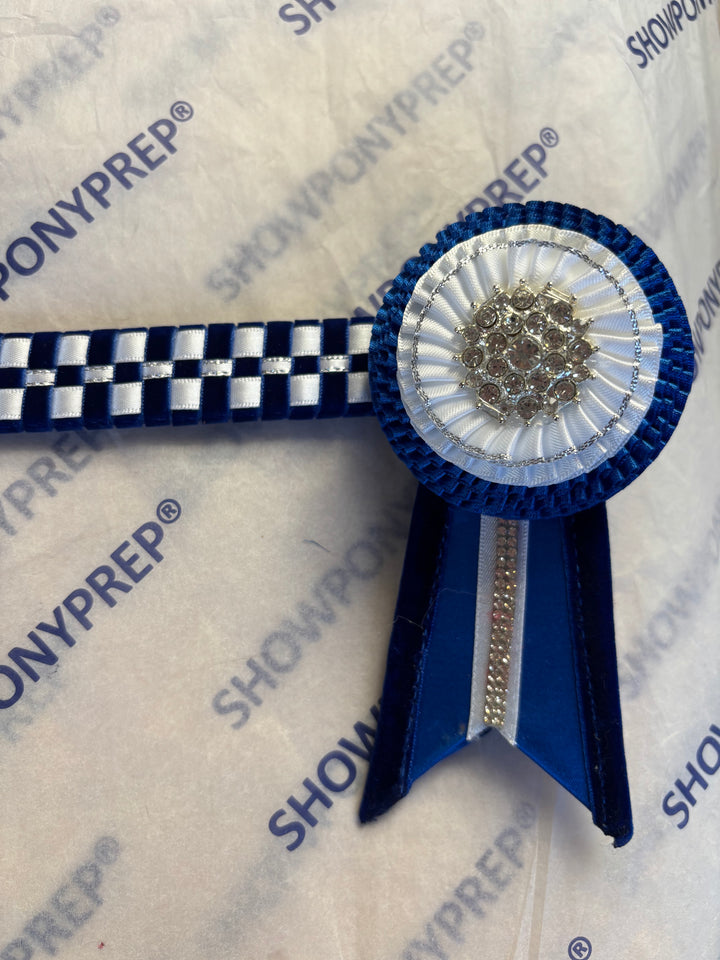 15.5" Blue and White Browband