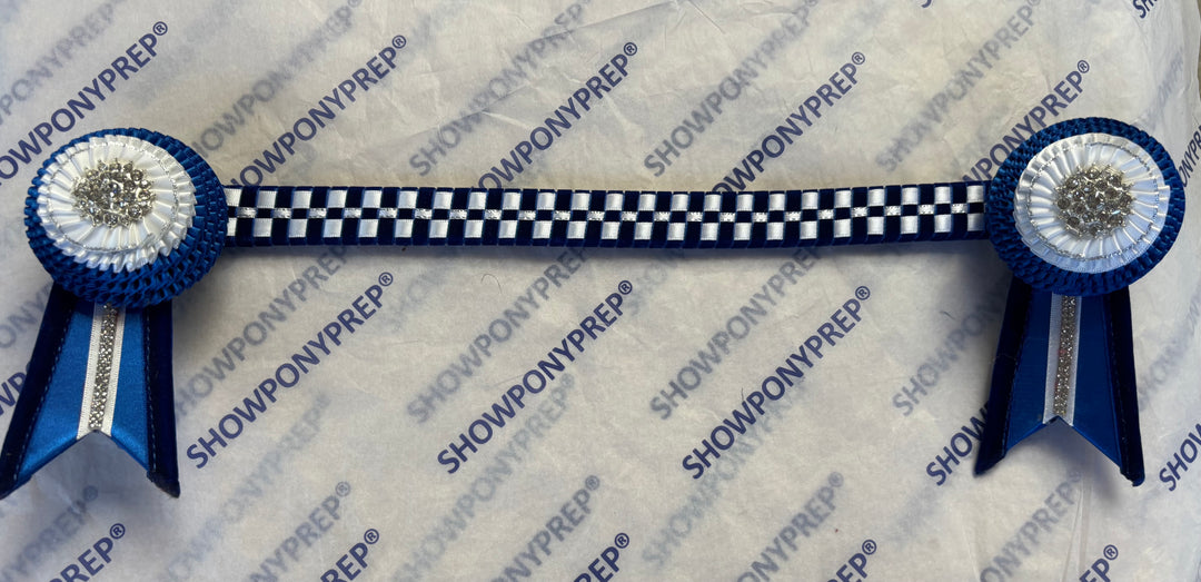 15.5" Blue and White Browband