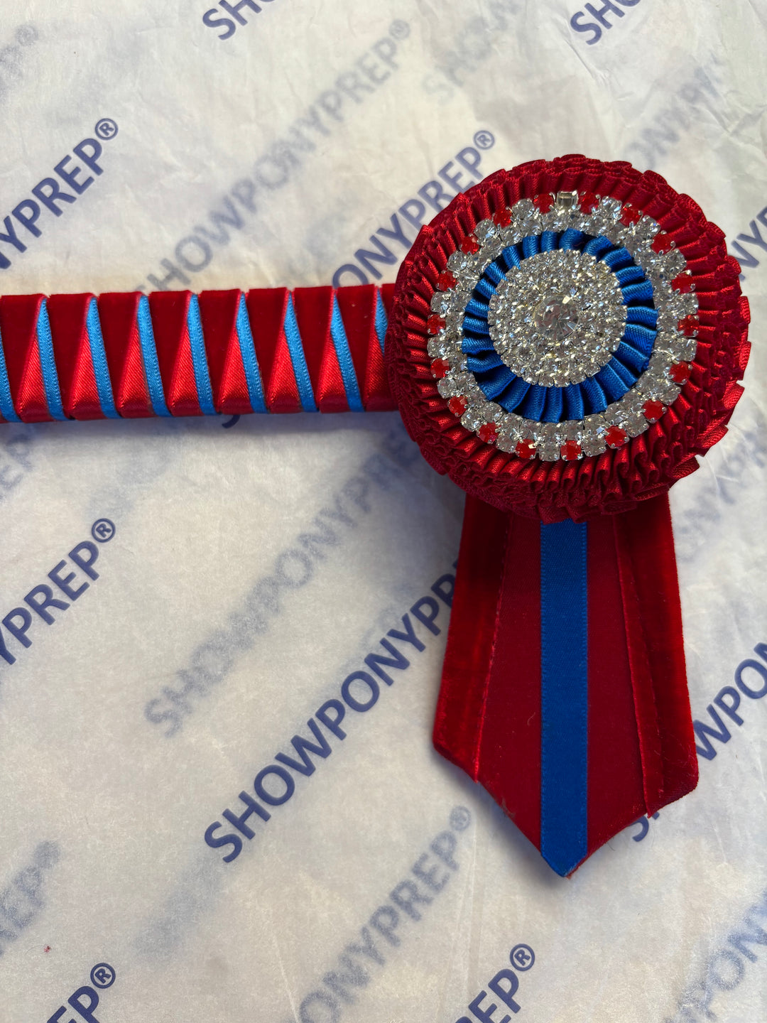 15" Red and Blue Browband