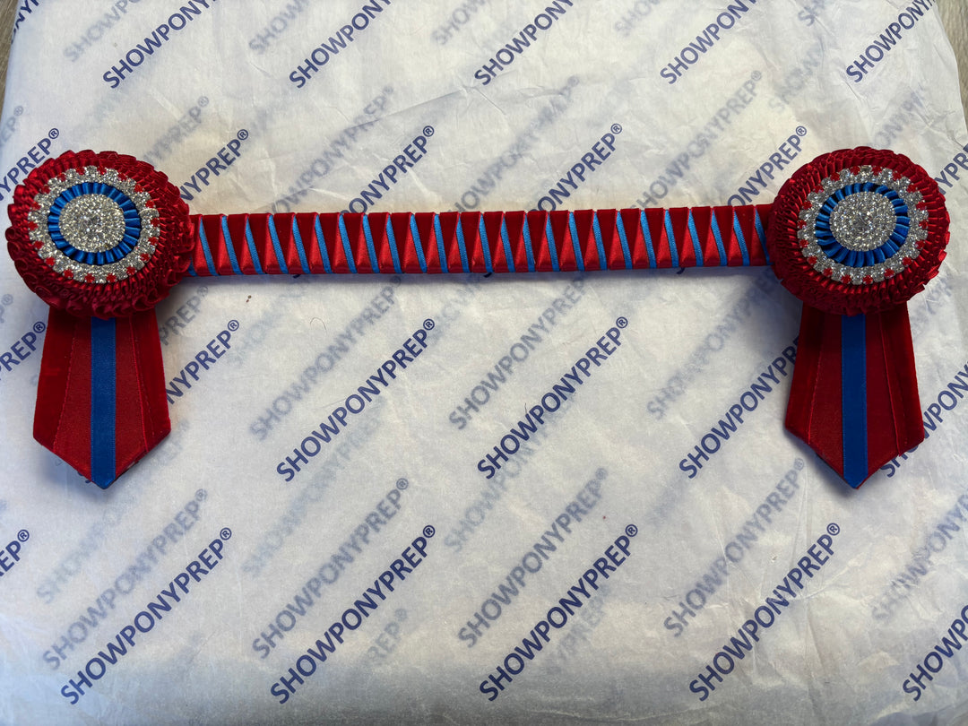 15" Red and Blue Browband