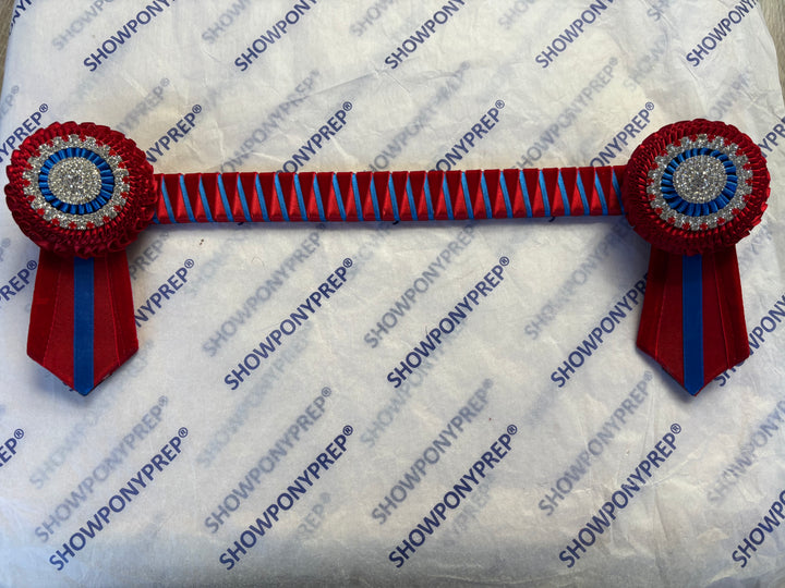 15" Red and Blue Browband