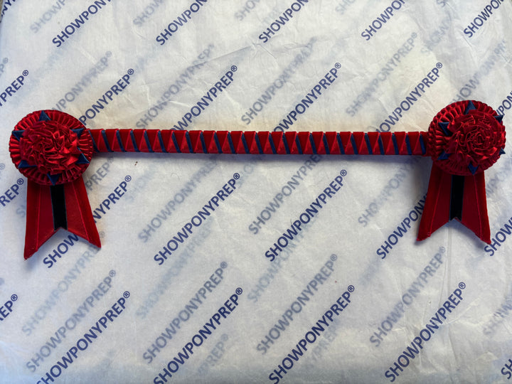 15" Red & Navy Browband