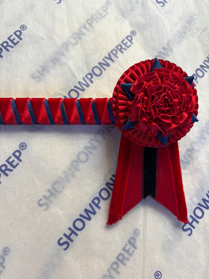 15" Red & Navy Browband