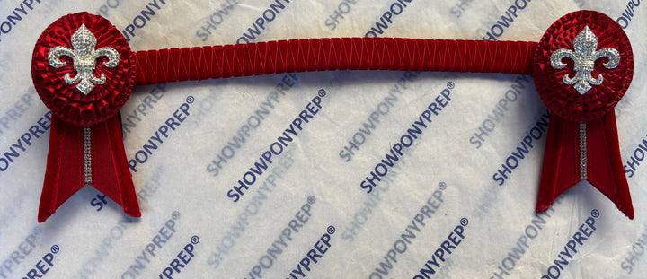15" Plain Red Browband with Emblem