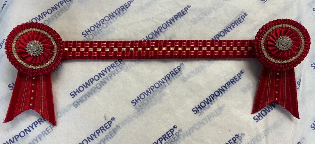 16.5” Red & Gold Browband