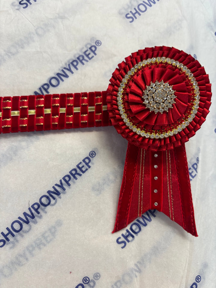 16.5” Red & Gold Browband