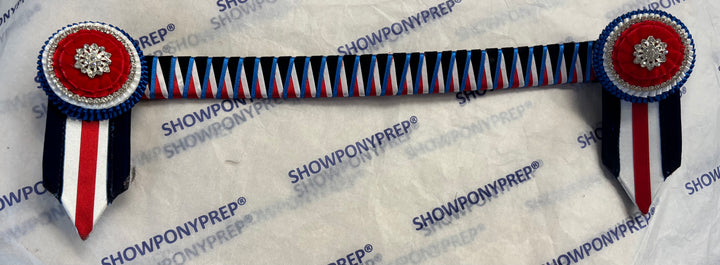 16.5” Red, Blue, Navy and White Browband
