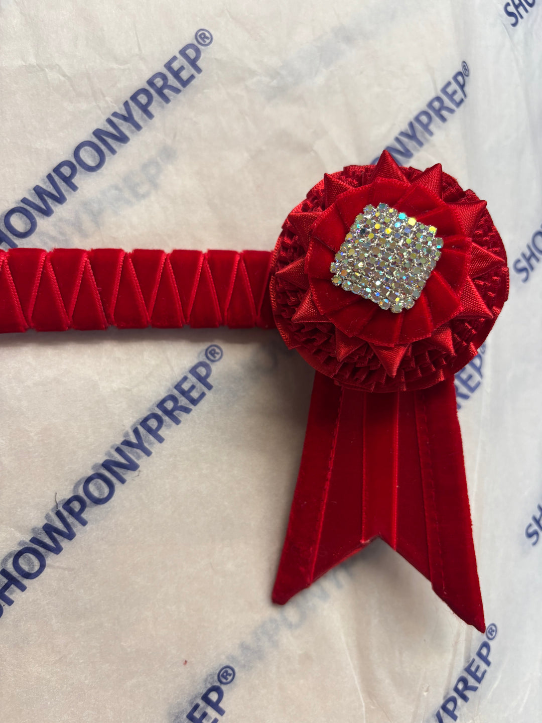 16" Plain Red Browband (Narrow Browband)