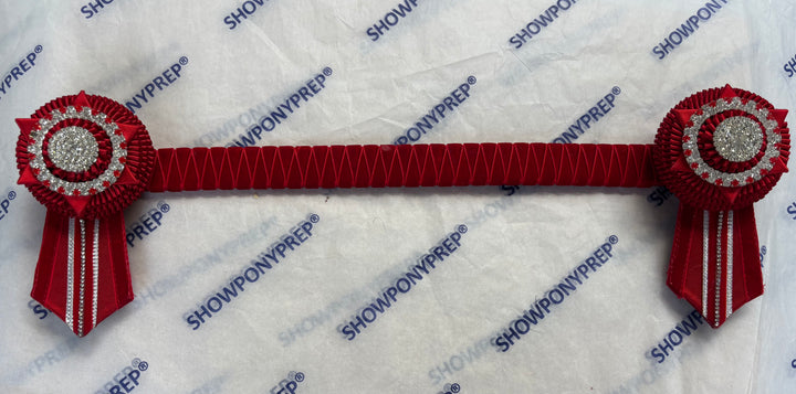 16" Red Blingy Browband