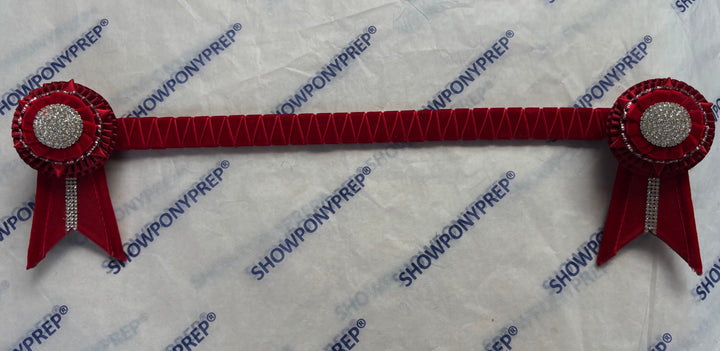 16" Red Blingy Browband