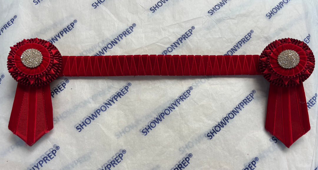 16" Plain Red Browband (Wide Browband)