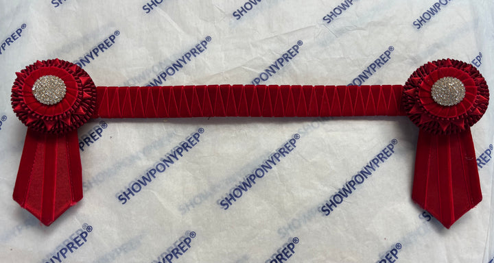 16" Plain Red Browband (Wide Browband)