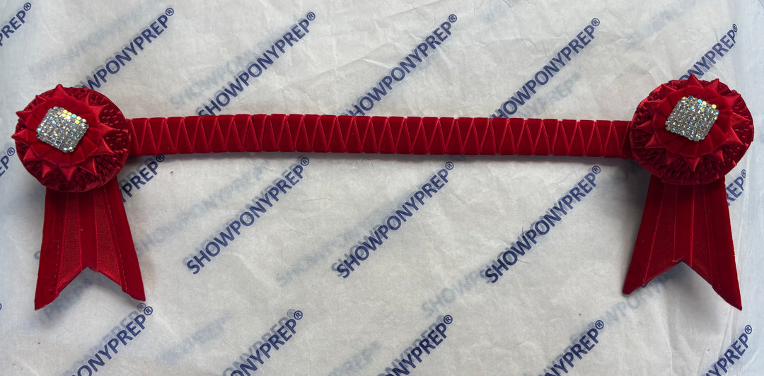 16" Plain Red Browband (Narrow Browband)