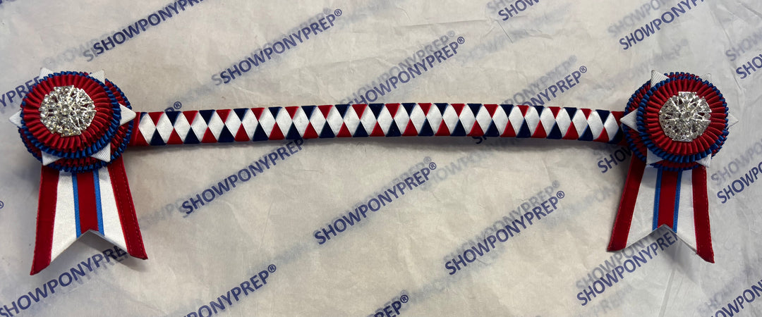 17.5” Red, White and Blue Diamond Design Browband