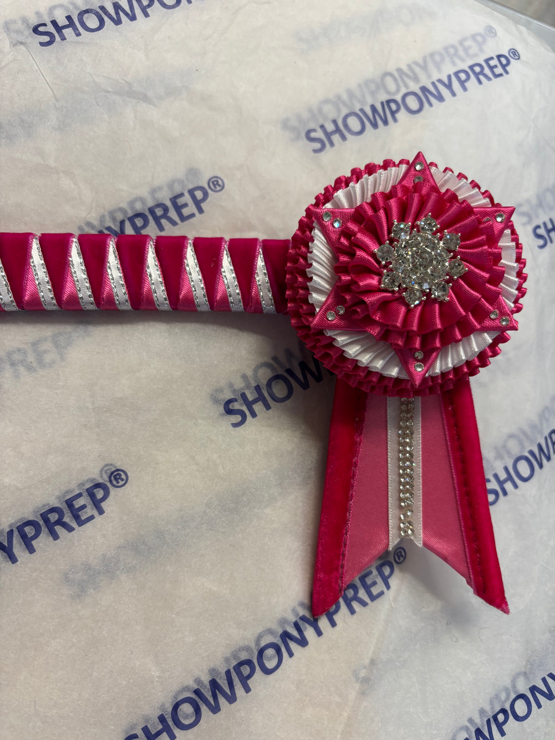 17” Pink and White Browband