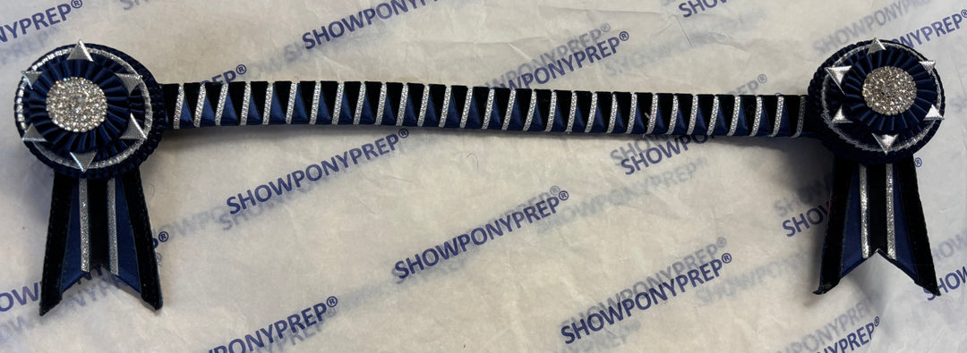 17” Navy and SIlver Browband