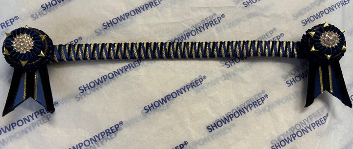 17” Navy and Gold Browband