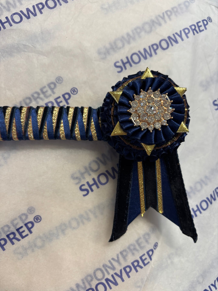 17” Navy and Gold Browband