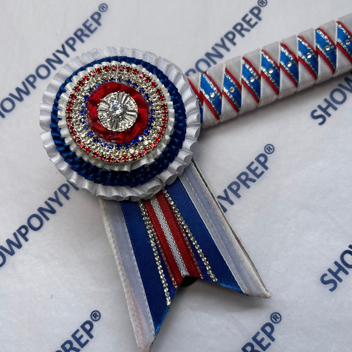 15” White, Blue & Red Browband