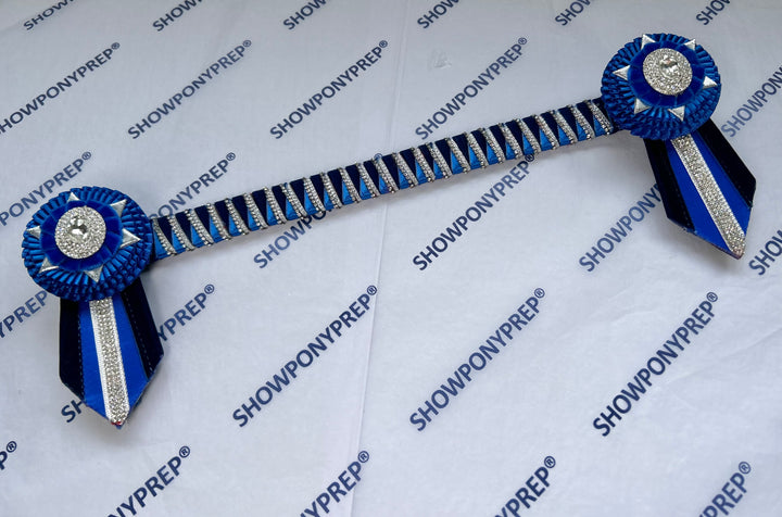 15” Blue, Navy & Silver Browband