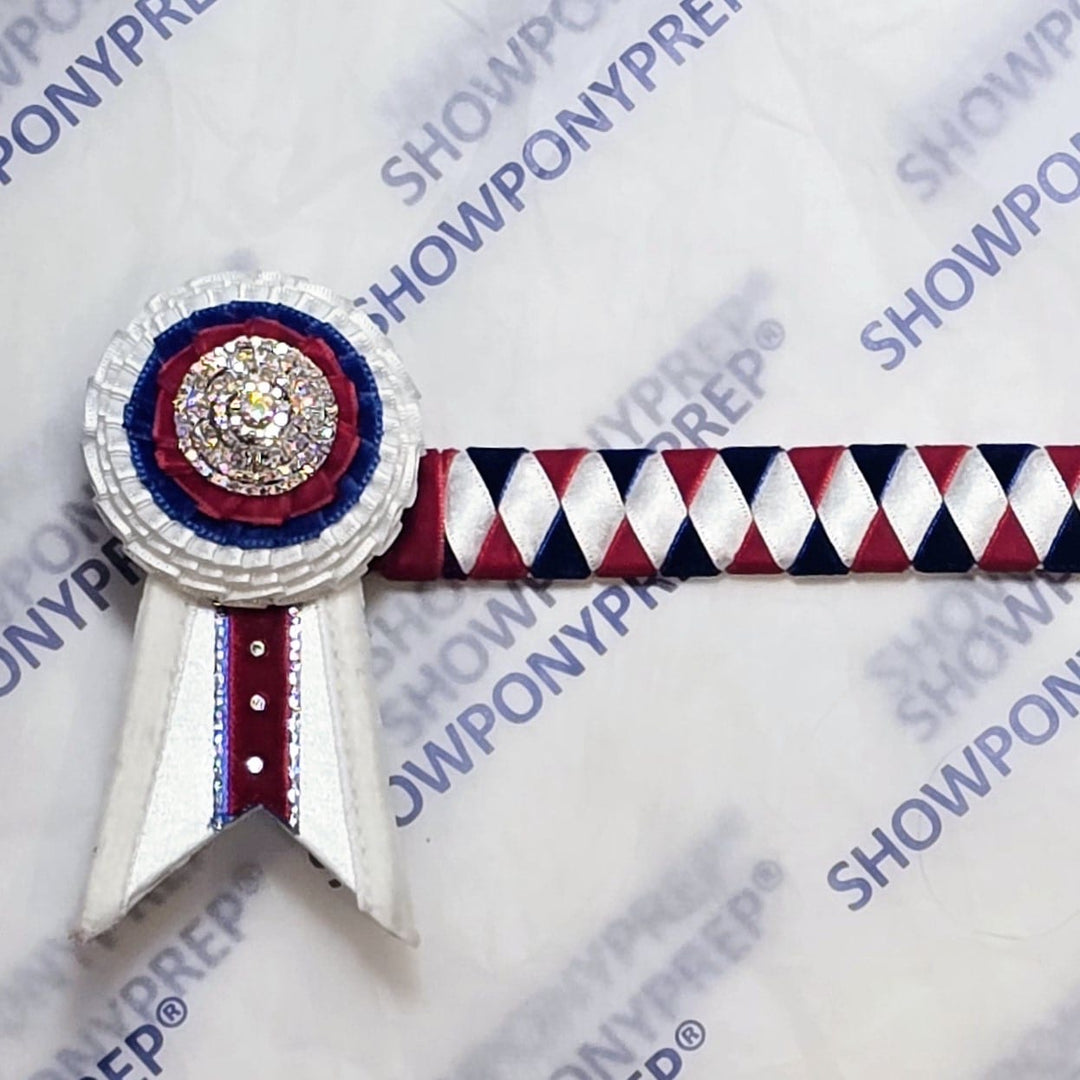 15.5” White, Red & Blue Browband