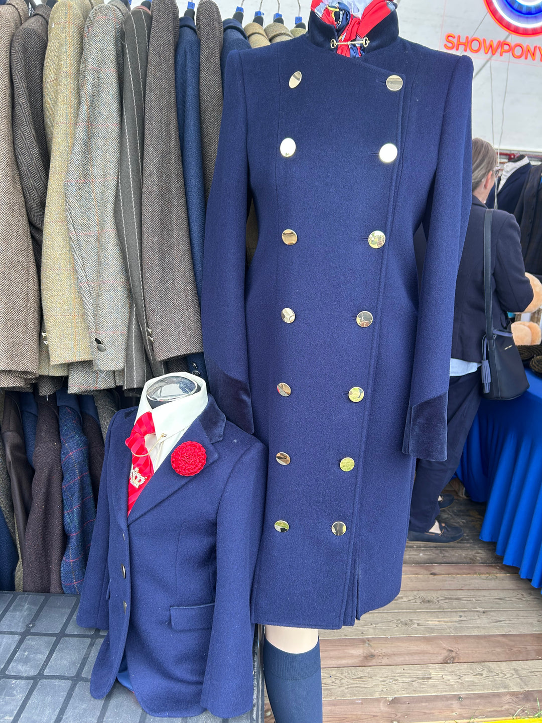 Ladies Soft Wool Navy Dresscoat