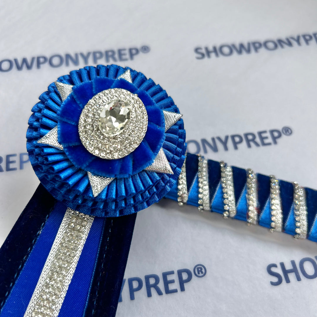 15” Blue, Navy & Silver Browband