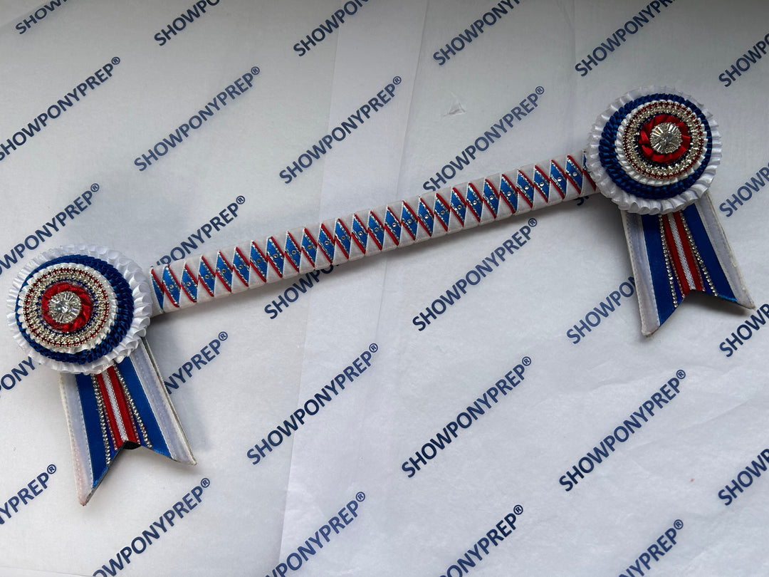 15” White, Blue & Red Browband