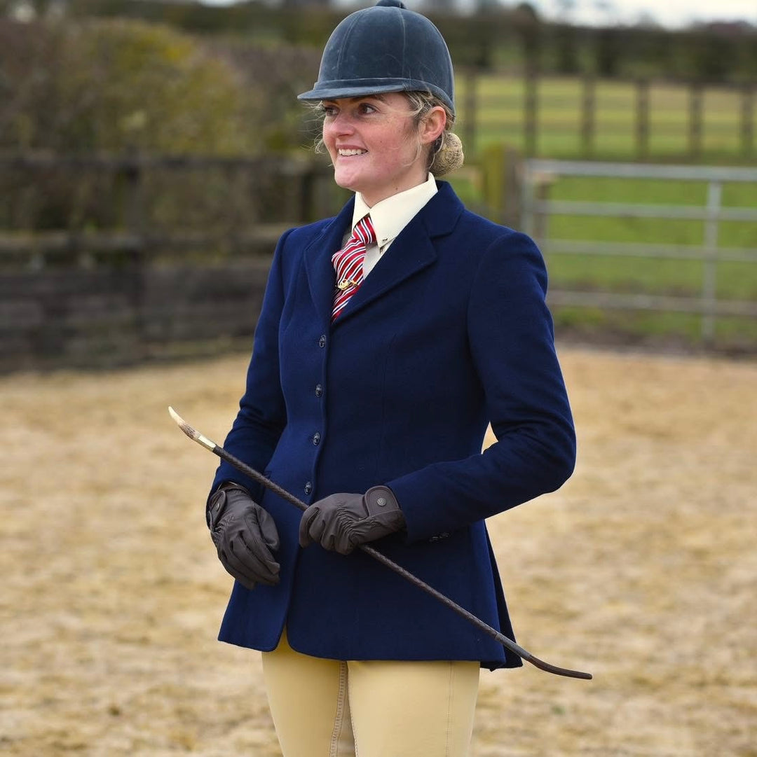 IN STOCK: NAVY SOFT WOOL PRINCESS CUT JACKET