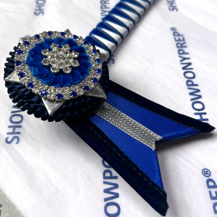14” Royal Blue, Navy & White Browband