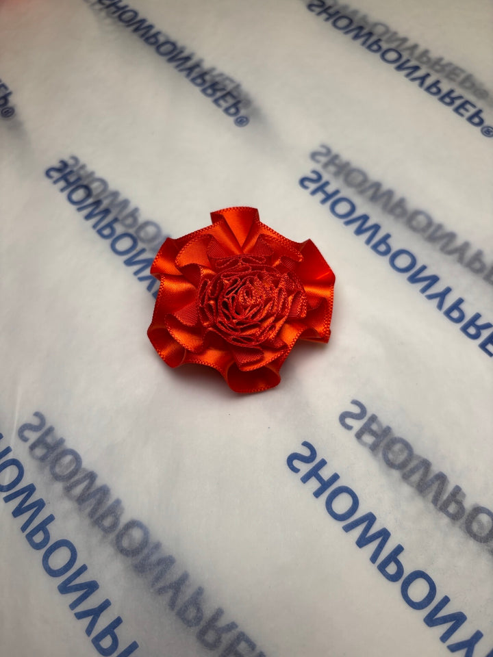 Ruffle Carnation Lapel Pin