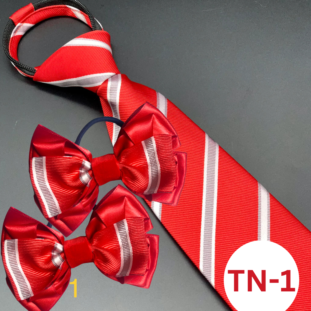 MATCHING ZIP TIE HAIR BOWS