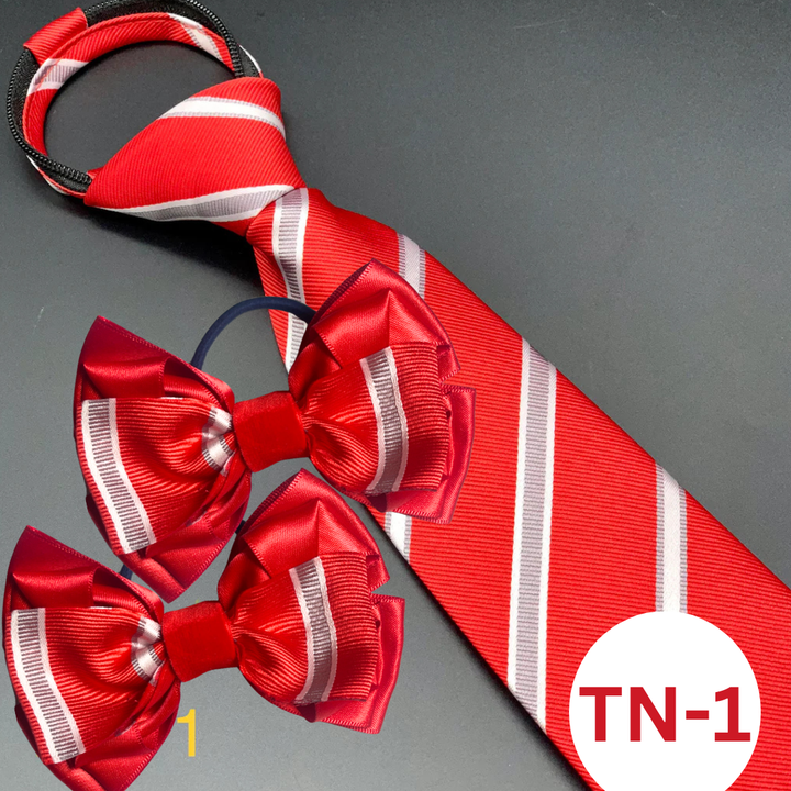 MATCHING ZIP TIE HAIR BOWS