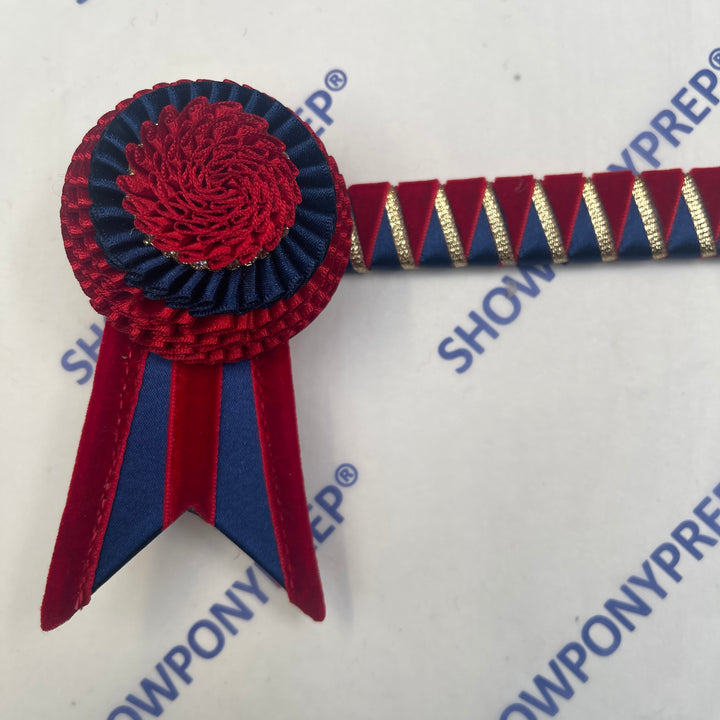 15” Navy, Red & Gold Browband