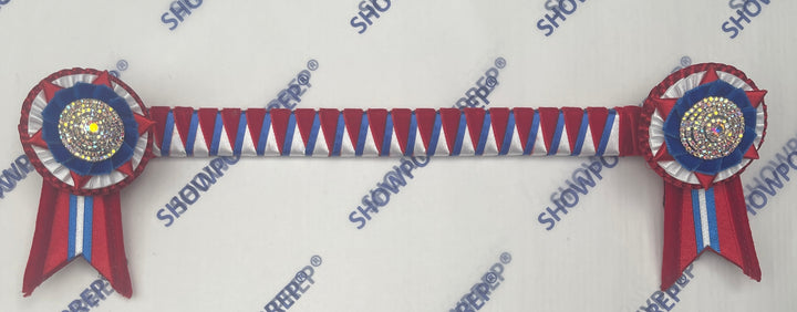 12.5" Red , White & Blue Browband
