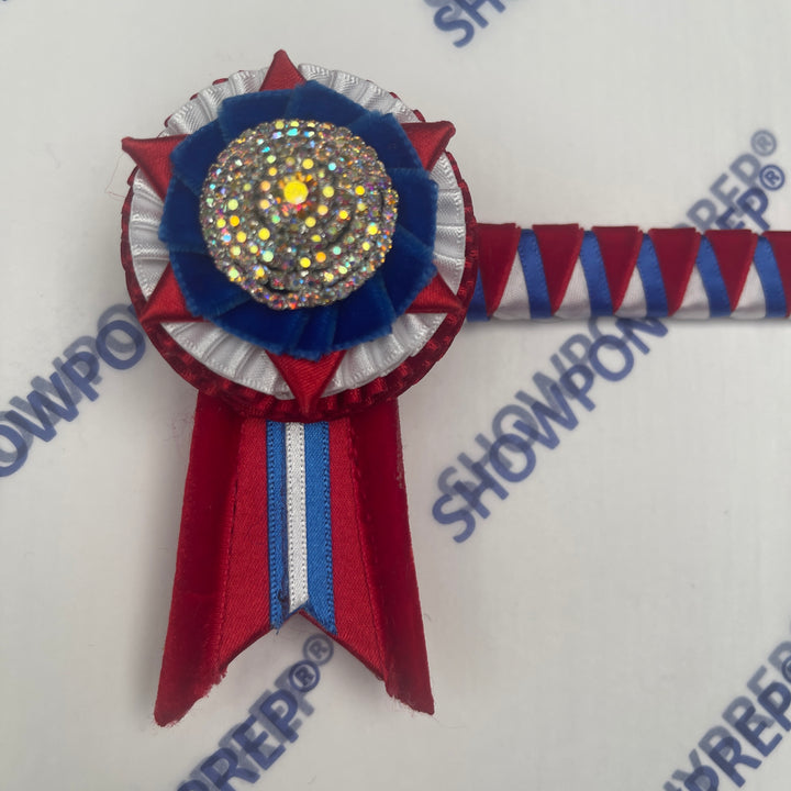12.5" Red , White & Blue Browband
