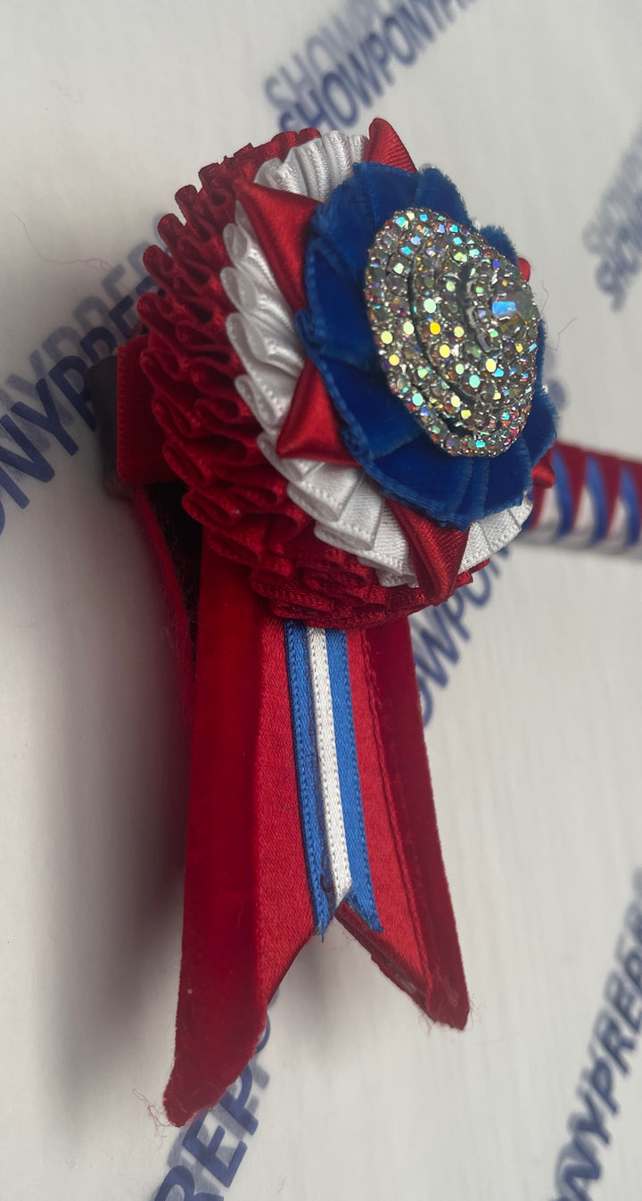 12.5" Red , White & Blue Browband