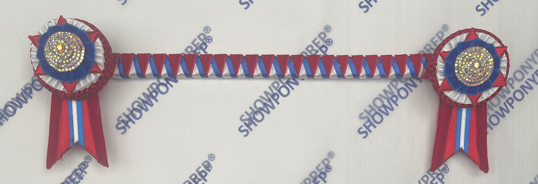 12.5" Red , White & Blue Browband