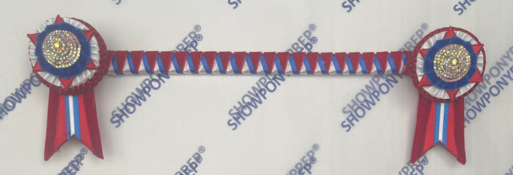 12.5" Red , White & Blue Browband
