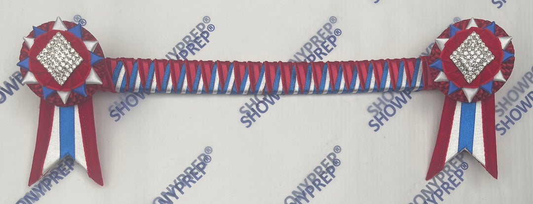 12.5" Red , White & Blue Browband