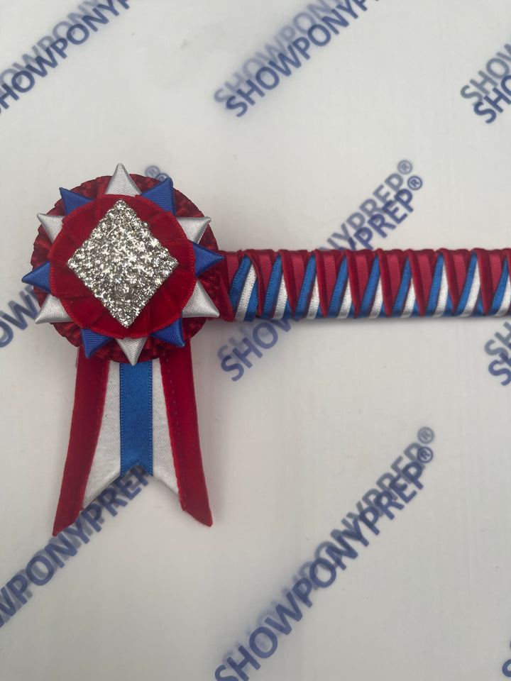 12.5" Red , White & Blue Browband