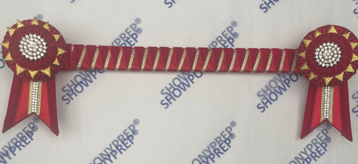 12.5" Red & Gold Browband