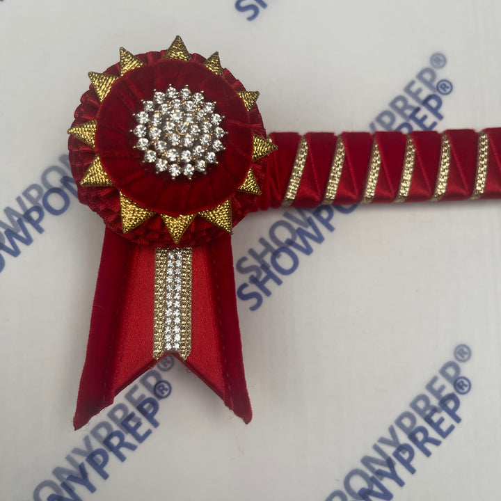 12.5" Red & Gold Browband
