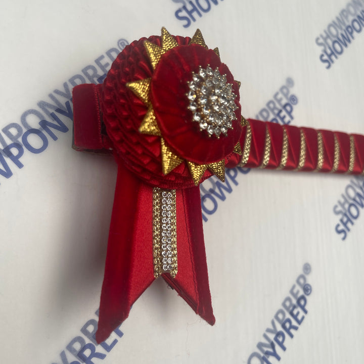 12.5" Red & Gold Browband