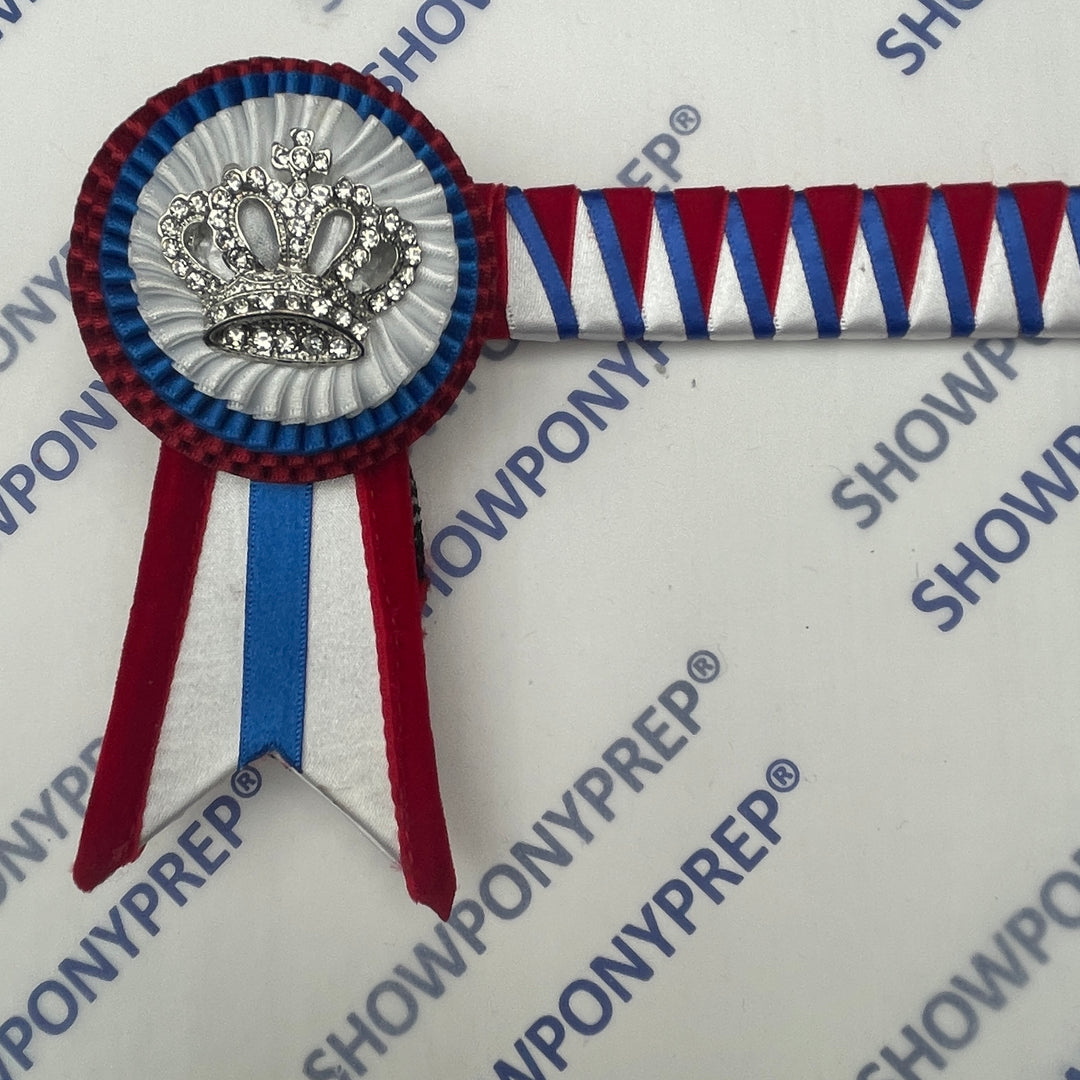 13.5” Red, Blue, White & Silver Browband