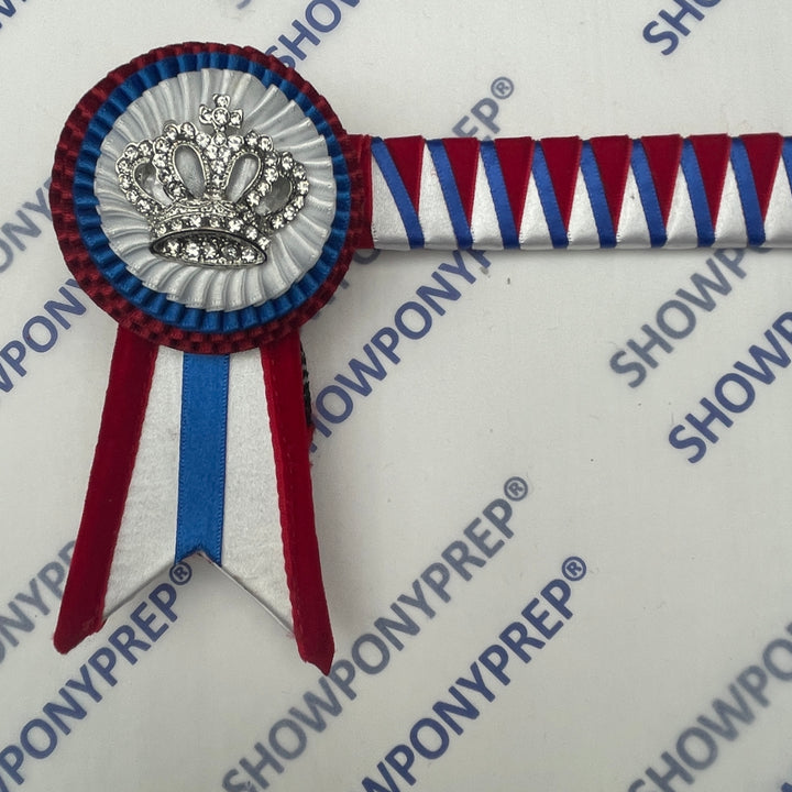 13.5” Red, Blue, White & Silver Browband