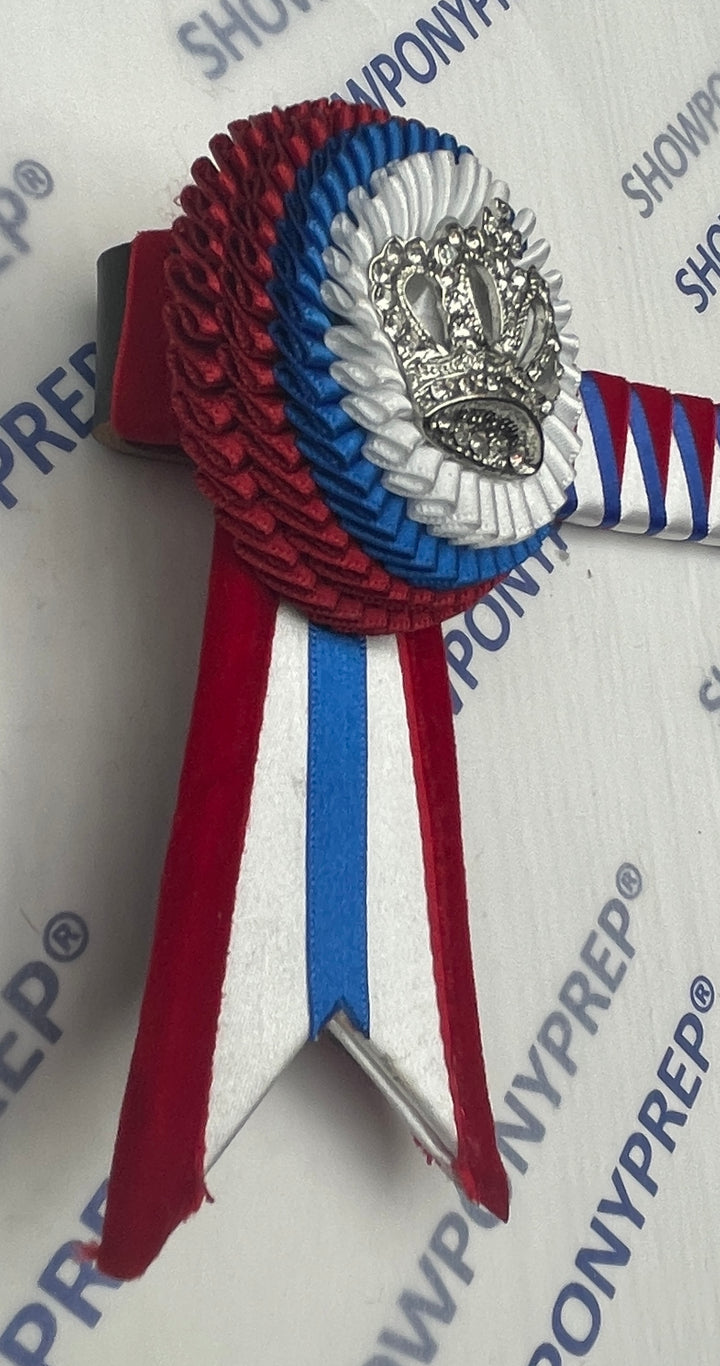 13.5” Red, Blue, White & Silver Browband